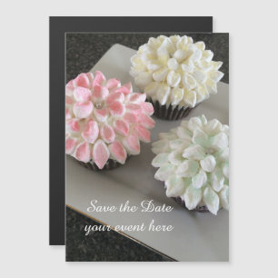Invitación Magnética Evento de Cupcakes Elegantes Guarda la Fecha