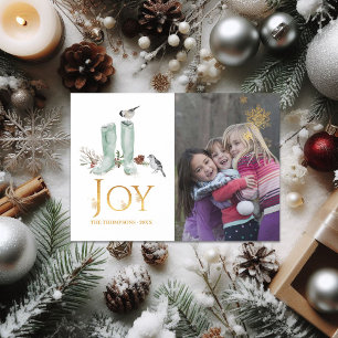 Invitación Magnética Evergreen - Foto de Navidades de Wintertide Woodla