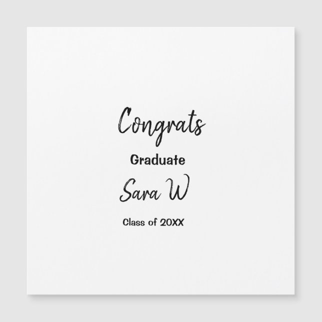 Invitación Magnética Felicitaciones clase de add año nombre escuela col (Anverso)