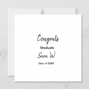 Invitación Magnética Felicitaciones clase de agregar año nombre escuela