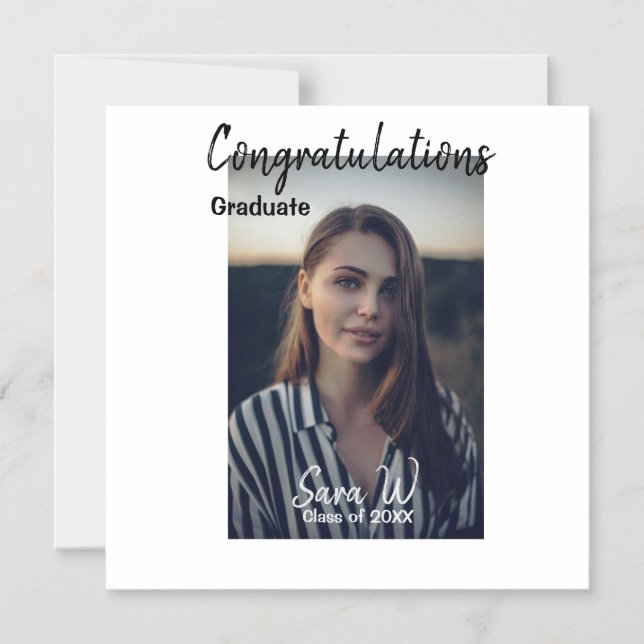 Invitación Magnética Felicitaciones clase de añadir año nombre escuela  (Anverso)