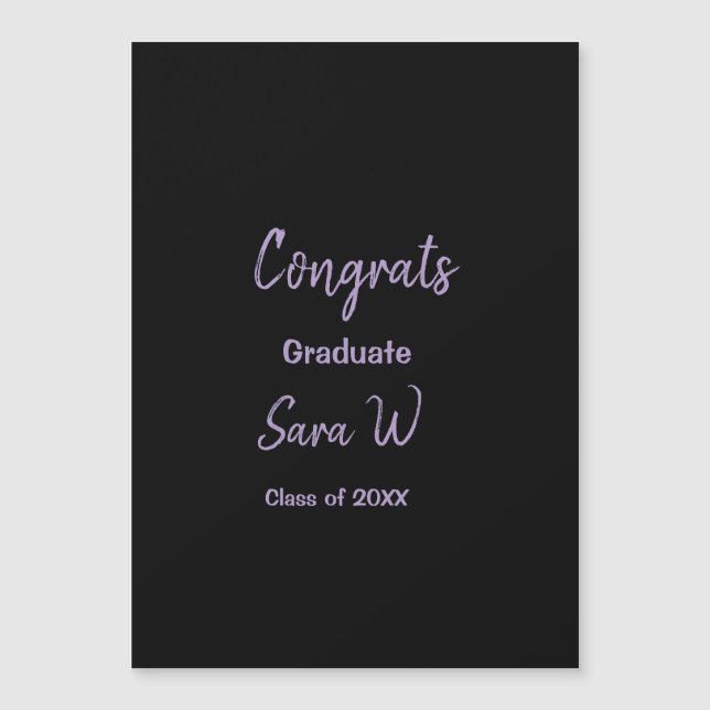 Invitación Magnética Felicitaciones clase de añadir año nombre escuela  (Anverso)