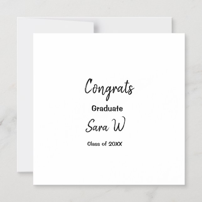 Invitación Magnética Felicitaciones clase de año nombre escuela col (Anverso)