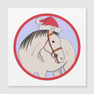 Invitación Magnética Feliz caballo navideño