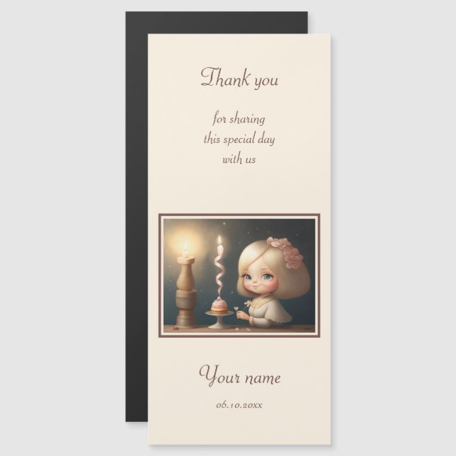 Invitación Magnética Feliz cumpleaños Chica 01 (Anverso/Reverso)