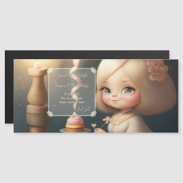 Invitación Magnética Feliz cumpleaños Chica 01