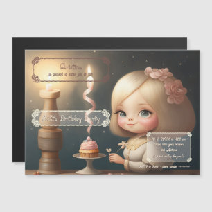 Invitación Magnética Feliz cumpleaños Chica 01