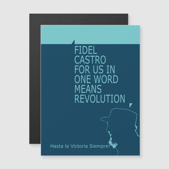 Invitación Magnética Fidel Castro, Presidente, Revolución, Cuba, La Hab (Anverso/Reverso)