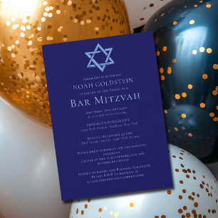Invitación Magnética Fiesta artística de Bar Mitzvah de la Estrella de 