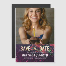 Invitación Magnética Fiesta de Cumpleaños Salve La Fecha Ortodoférica D
