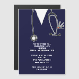 Invitación Magnética Fiesta de Grado de Escuela de enfermería