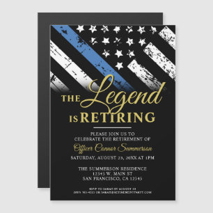 Invitación Magnética Fiesta de Jubilación de Policía