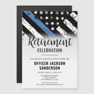 Invitación Magnética Fiesta de Jubilación del Departamento de Policía d