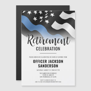 Invitación Magnética Fiesta de Jubilación del Departamento de Policía y