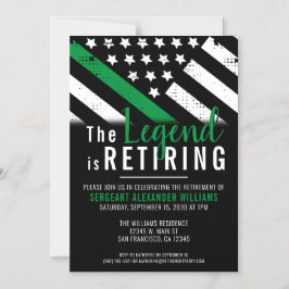 Invitación Magnética Fiesta de Jubilación del Ejército de la Línea Verd