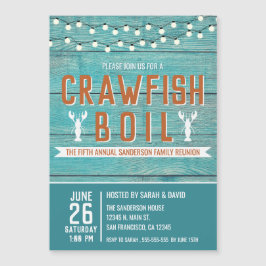 Invitación Magnética Fiesta de mariscos de mariscos de la familia Crawf