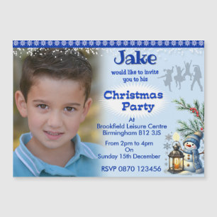 Invitación Magnética Fiesta de Navidad del niño personalizado foto Invi