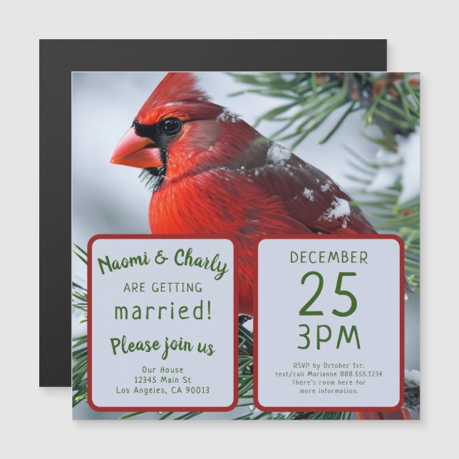 Invitación Magnética Fiesta de Navidades memoriales del Cardenal de Inv (Anverso/Reverso)