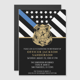 Invitación Magnética Fiesta de Retiro de la Policía Aplicación de la Le