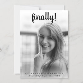 Invitación Magnética Finalmente Graduación de la fotografía con guión m