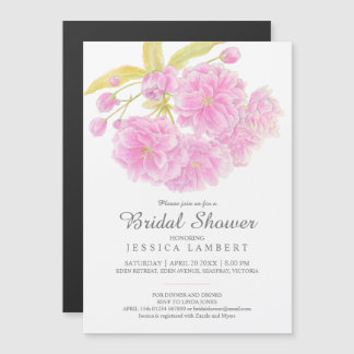 Invitación Magnética Flor rosa primavera floral flor floral ducha de no