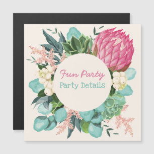Invitación Magnética Floral cualquier evento