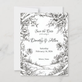 Invitación Magnética Floral rústica elaborada