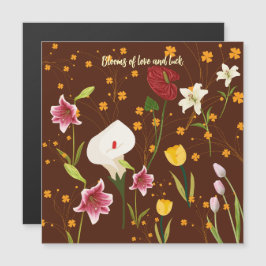 Invitación Magnética Flores vibrantes