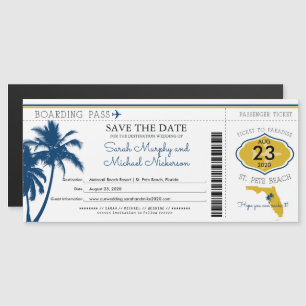 Invitación Magnética Florida Guardar el pase de embarque de fecha