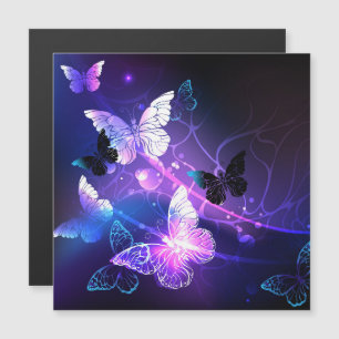 Invitación Magnética Fondo con mariposas nocturnas