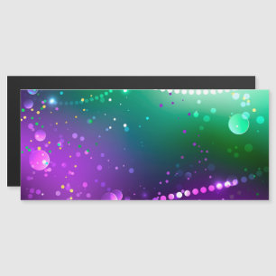 Invitación Magnética Fondo morado festivo Mardi Gras