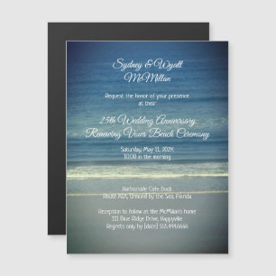 Invitación Magnética Fondo oceánico de la ceremonia de renovación de Vo