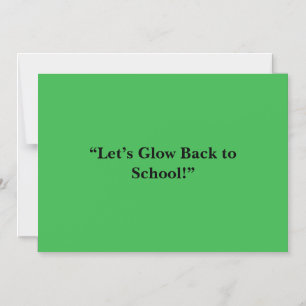 Invitación Magnética Fondo plano verde neón - Textura escolar