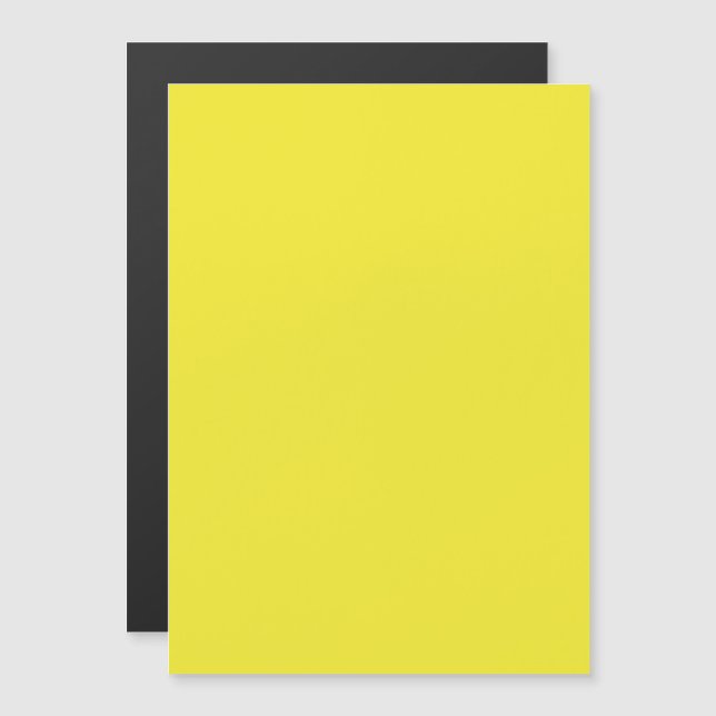 Invitación Magnética Fondo Sólido Amarillo Vibrante (Anverso/Reverso)