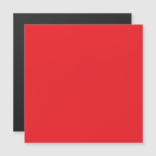 Invitación Magnética Fondo Sólido Rojo