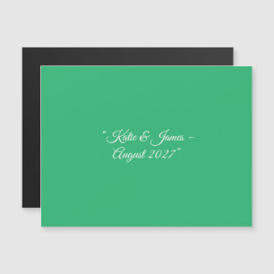 Invitación Magnética Fondo Verde Menta Plano – Diseño de Boda