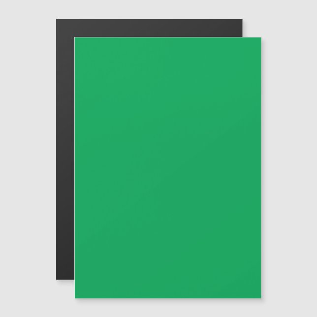 Invitación Magnética Fondo Verde Sólido  (Anverso/Reverso)