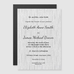 Invitación Magnética Fondo Verde Sólido