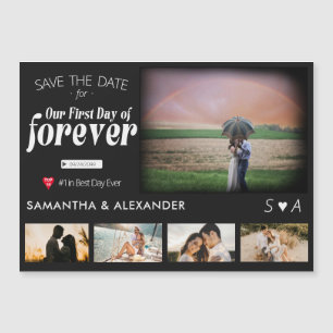 Invitación Magnética Forever Movie Poster 5 Photo Wedding Save the Date