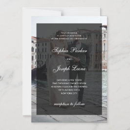 Invitación Magnética Formal Classic and Dark Overlay | Photo Wedding