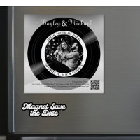 Foto de disco de vinilo retro para guardar la fech