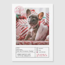 Invitación Magnética Foto de Santa Acreditada de mala calidad o de buen