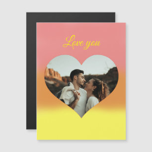 Invitación Magnética Foto del Día de San Valentín Corazón