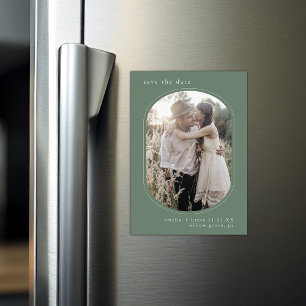 Invitación Magnética Foto EMELIA Boda forestal en Woodland Save the Dat