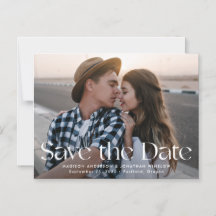 Foto moderna de letras antiguas salva la fecha