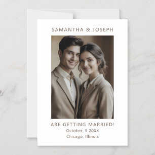 Invitación Magnética Foto personalizado Boda tradicional Guardar la fec