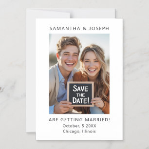Invitación Magnética Foto personalizado Matrimonio moderno simple Salve