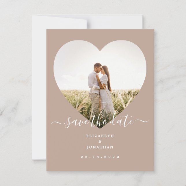 Invitación Magnética Foto Rústica Boda De Champagne Guardar La Fecha (Anverso)