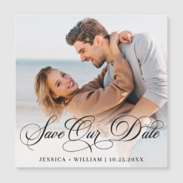 Invitación Magnética FOTO Sencillamente Elegante Del Boda Fotográfico G