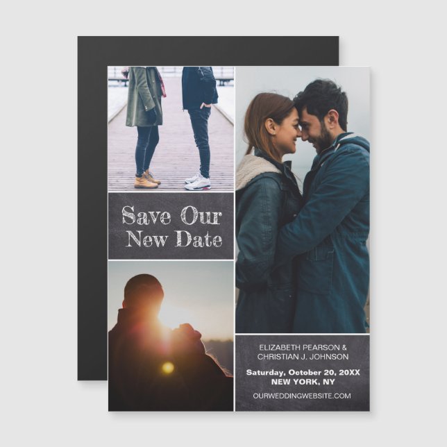 Invitación Magnética Foto simple Personalizado Cambiar nuestras NUEVAS  (Anverso/Reverso)